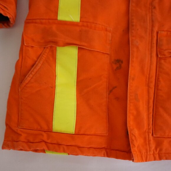 Ago Orange Yellow Insulated Quilt Lined Two-Piece Overalls And Jacket M (44) - Picture 9 of 16